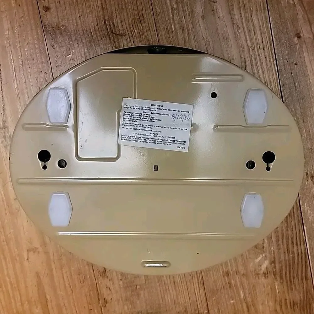 Counselor Oval Bubble Viewer Bathroom Scale Mid‎ Century Modern Rattan Vintage